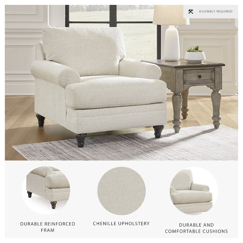 Signature Design by Ashley Valerani Brown/Beige Chair - 42"W x 44"D x 40"H