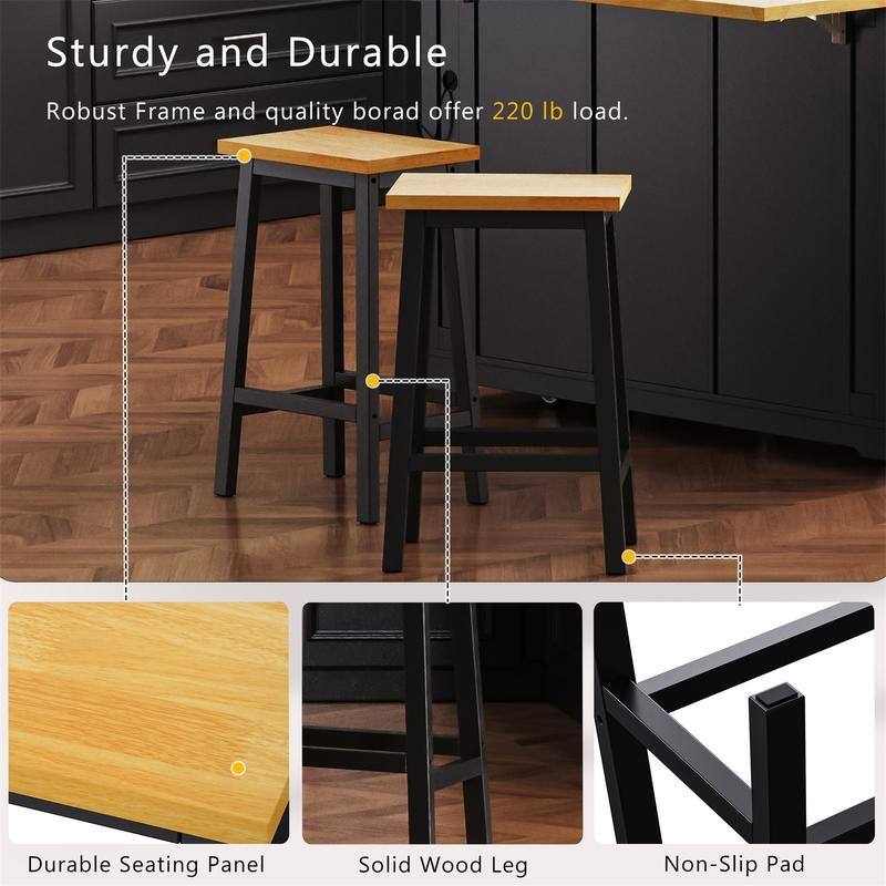 3-Piece/1 Piece Kitchen Island Set with/without 2 Bar Stools, Kitchen Cart on Wheels with 3 Drawers, Drop Leaf & Open Side Racks