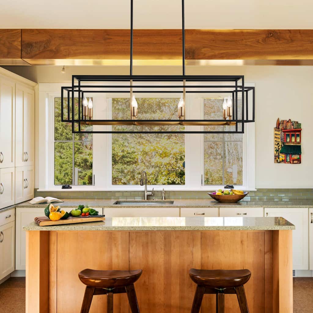 8 - Light Linear Chandeliers Kitchen Island Pendant Light