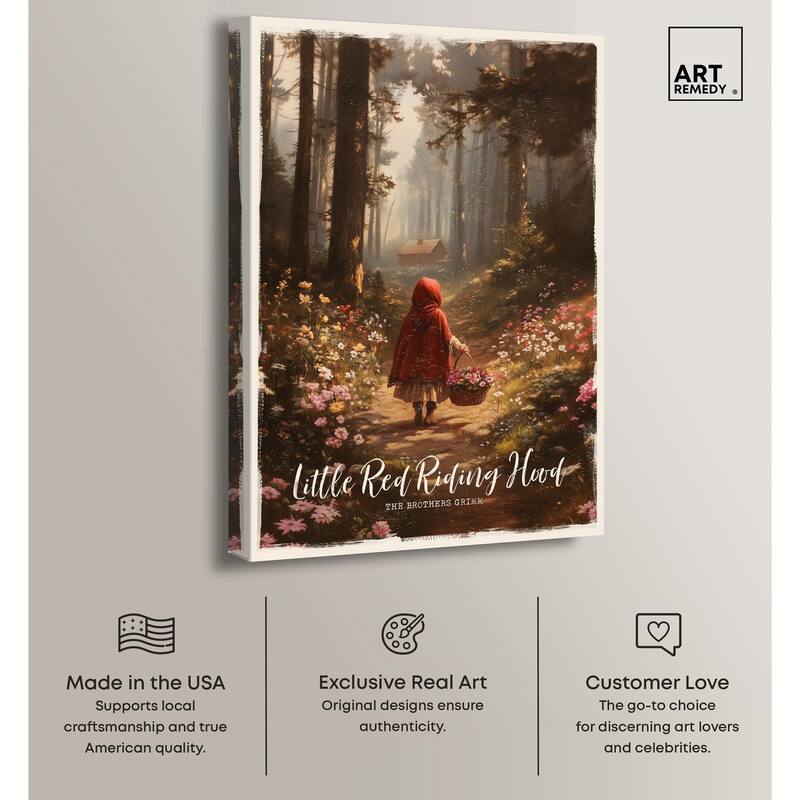 Classic Red Riding Hood Canvas by Art Remedy, Gallery Wrapped