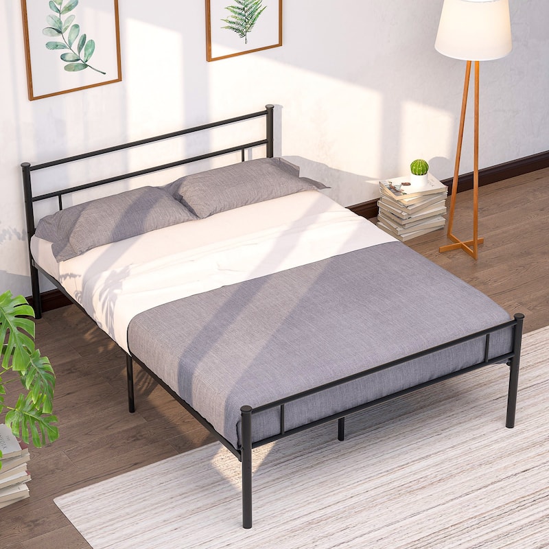 Black Classic Metal Bed Frame