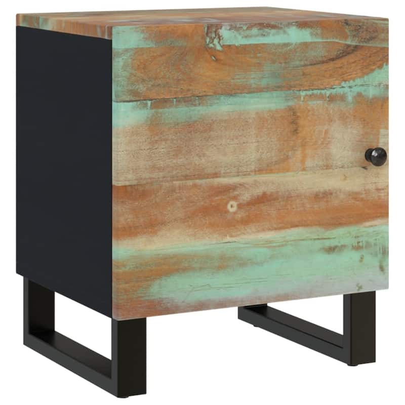 vidaXL Bedside Cabinet 15.7"x13"x18.1" Solid Wood