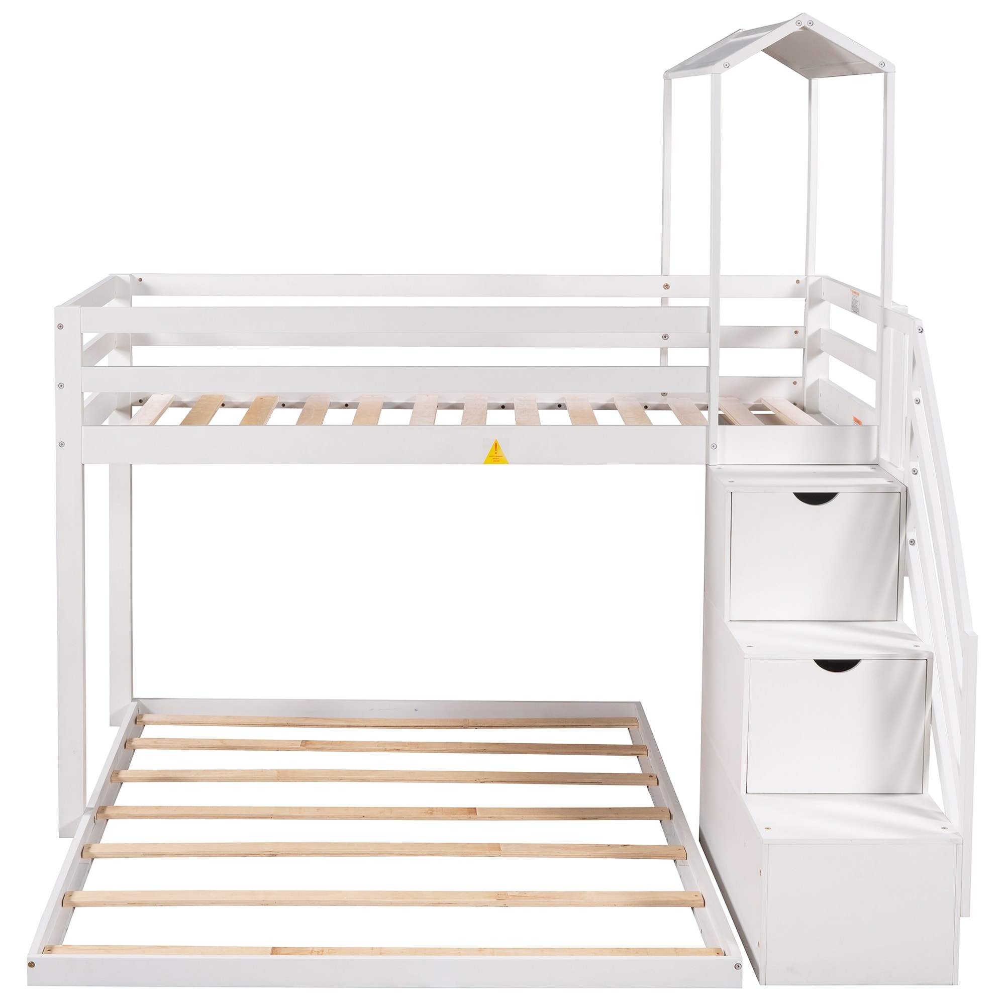 Twin over Full House Roof Bunk Bed-image