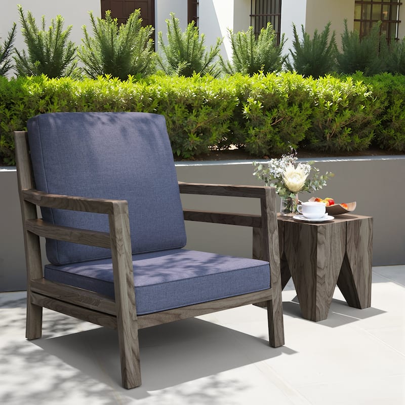 22 x 21 in Patio Premium fabric Outdoor Seat Cushions Set (Seat & Back)