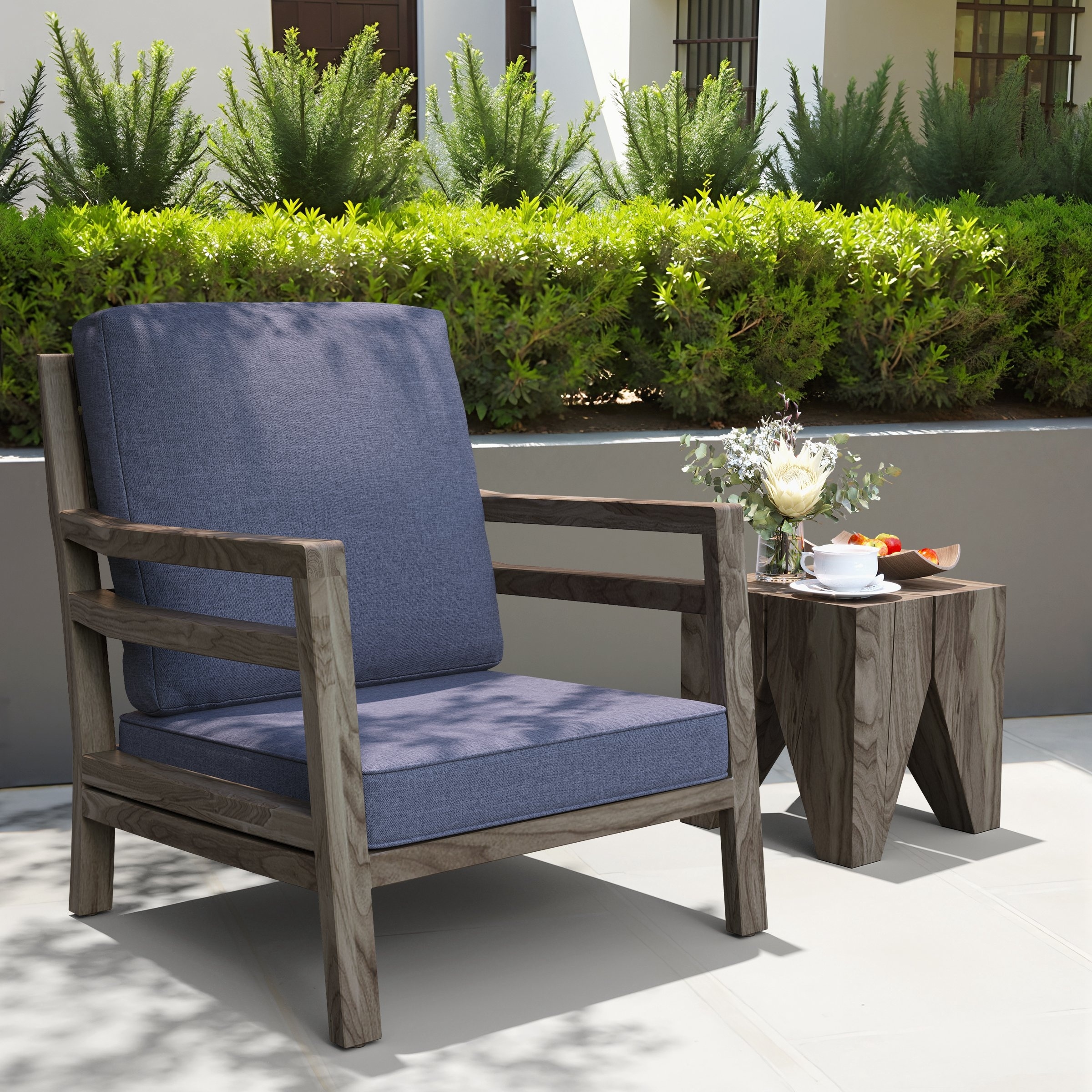 22 x 21 in Patio Premium Fabric Outdoor Seat Cushions Set (Seat & Back)