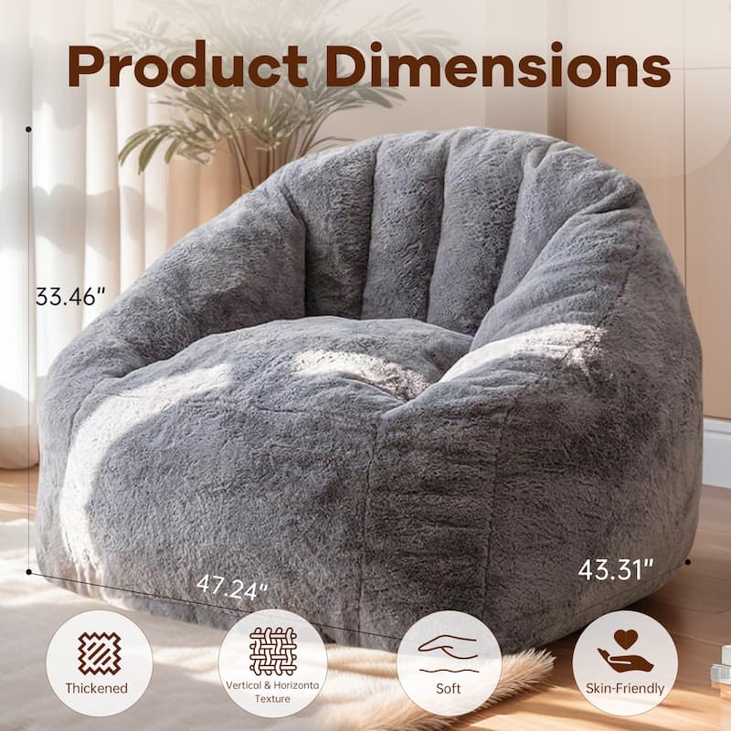 Bean bag chair, armrest bean bag sofa chair filled with high-density foam, comfortable lazy sofa chair,adult bean bag chair