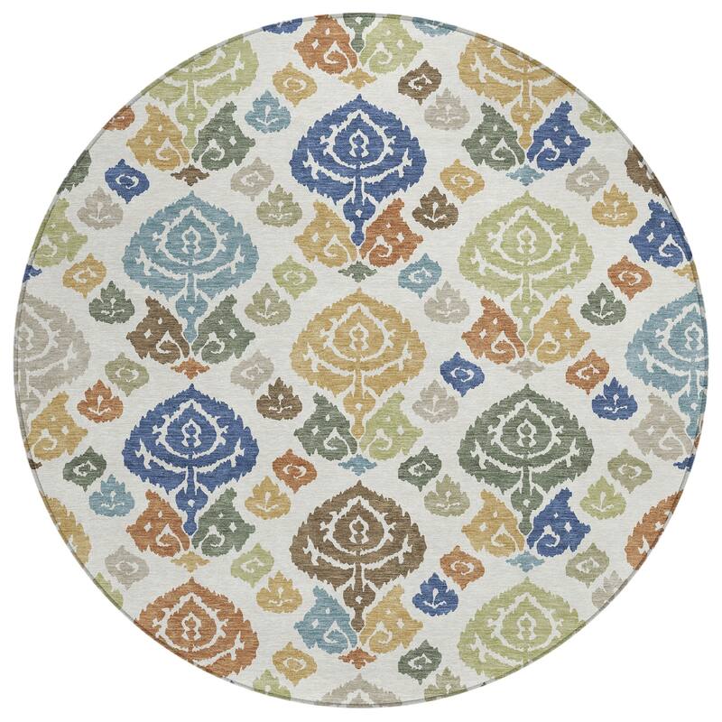 Machine Washable Indoor/ Outdoor Casual Zona Chantille Rug