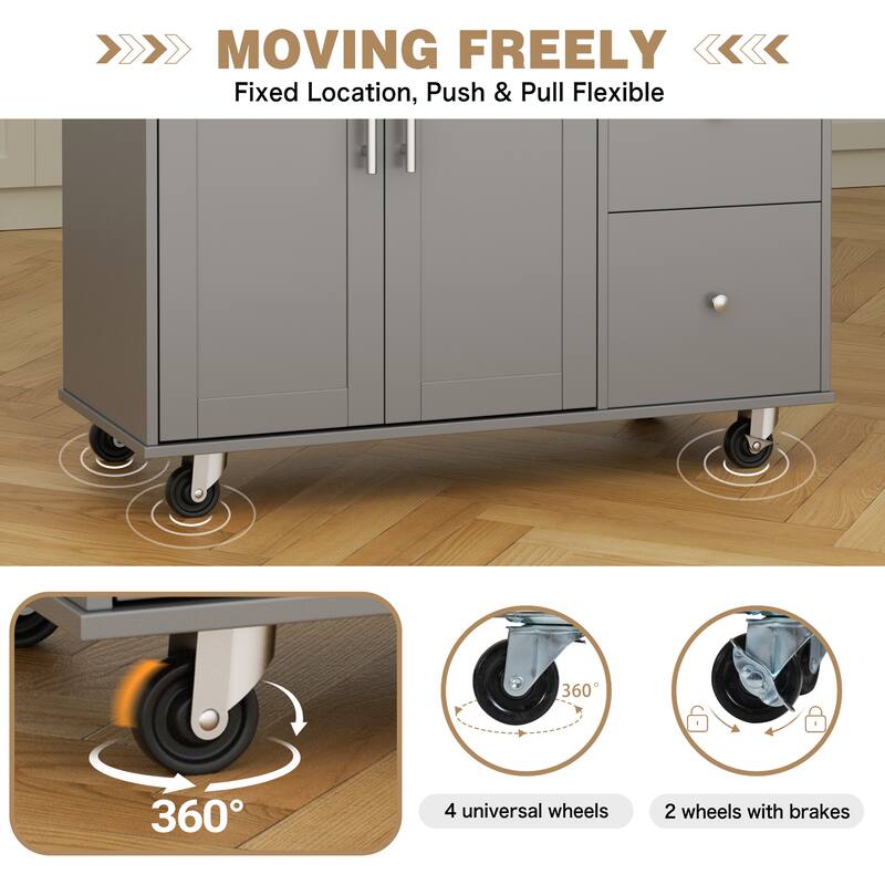 Futzca Storage Kitchen Island Cart