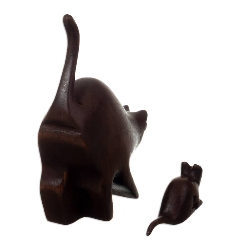 Novica Handmade Games And Fun Wood Sculptures (Set Of 2)