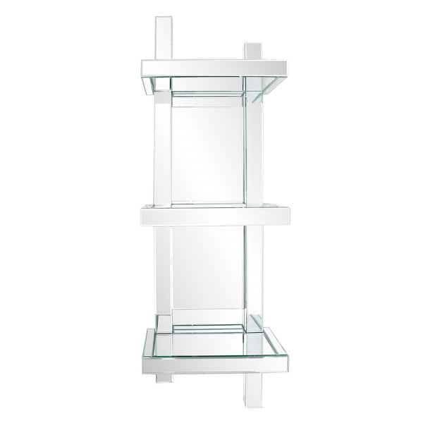 slide 2 of 6, Allan Andrews Contemporary 3-Tier Mirrored Wall Shelf Display - 44"H x 12"W x 8.25"D
