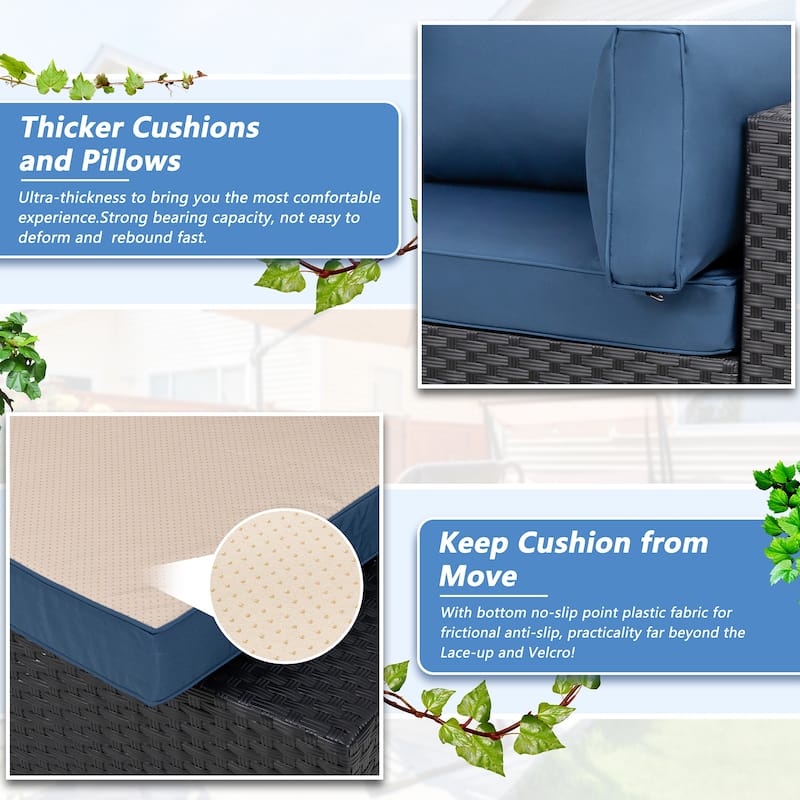 7-Piece Outdoor Sectional Seating Group with Cushions