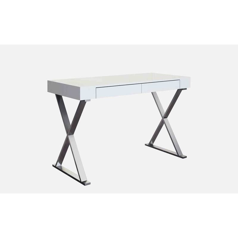 Home Desk - Handmade Modern Design, Spacious Workstation, Durable White Finish for Office & Study