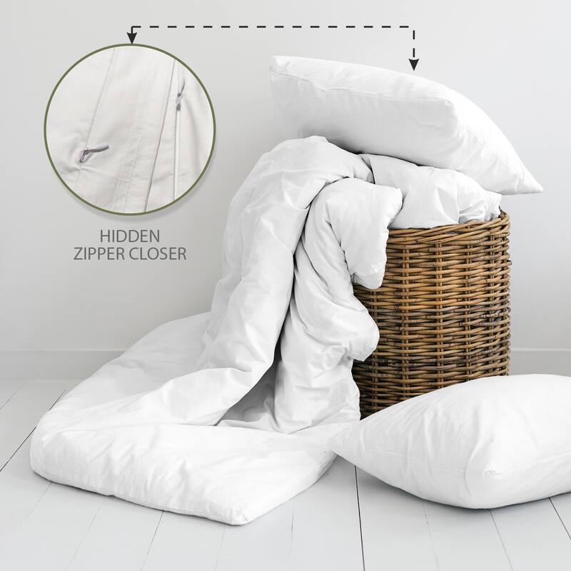 Purity Home Sateen 3 Piece Duvet Cover Set