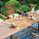 preview thumbnail 37 of 39, MAISON ARTS Outdoor 7/9-Piece Solid Acacia Wood Dining Set, Expandable Dining Table and 6/8 Wood Dining Chairs
