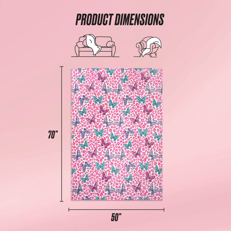 Juicy Couture 50"x70" Plush Kids Throw Blankets