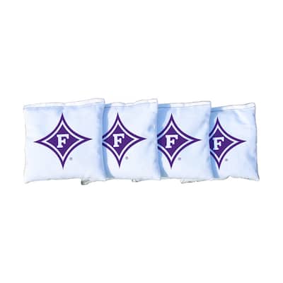 Furman University White Cornhole Bags