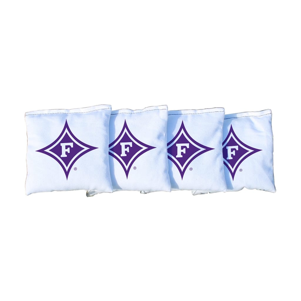 Furman University White Cornhole Bags