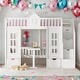 preview thumbnail 3 of 10, White Twin Size Bunk Bed with Changeable Table, can Convert into a Table with 2 Seats