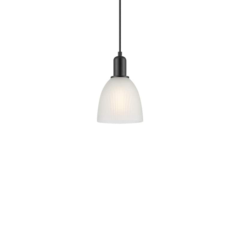 Innovations Lighting 716-1P-10-6 Castile Pendant Castile 6" Wide Mini - Matte Black / White