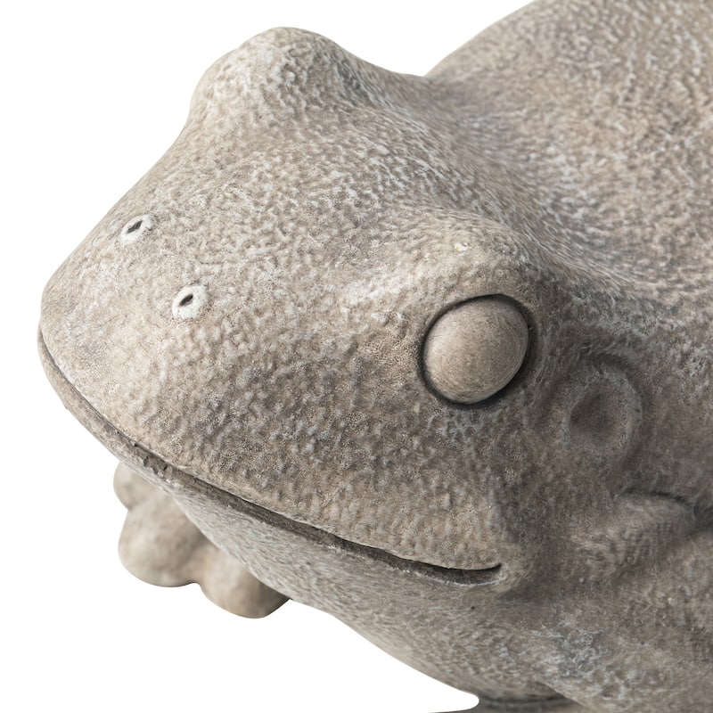 Glitzhome MGO Snail Frog Garden Statue Indoor Outdoor Art Figurine Planter Stand