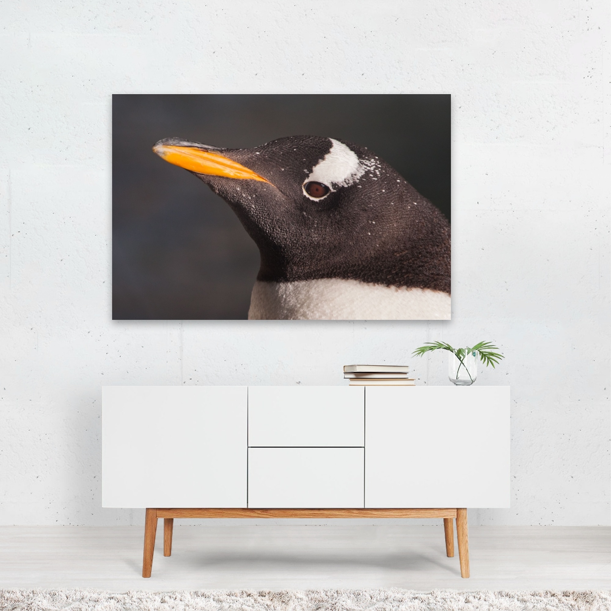 LOVELY BIRDS PENGUIN Animals Canvas Wall Art Picture AN306 MATAGA .