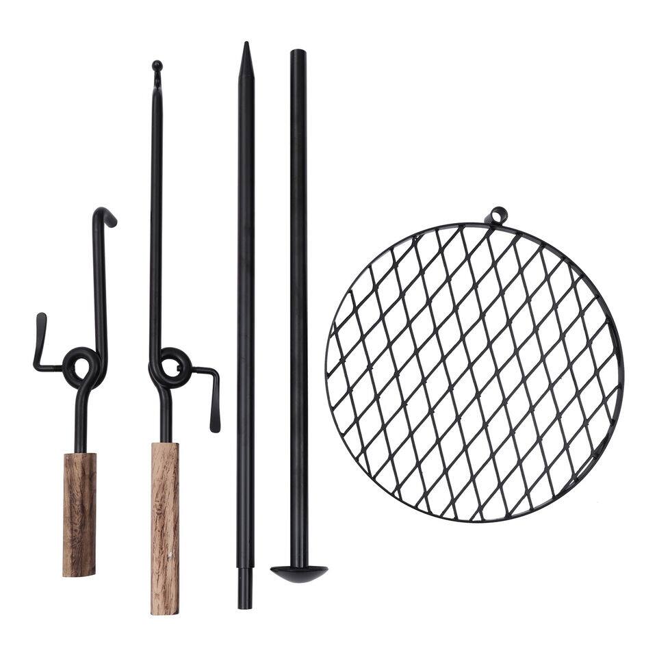 Swivel Grill Fire Pit for Outdoor Camping BBQ Cooking Bed Bath