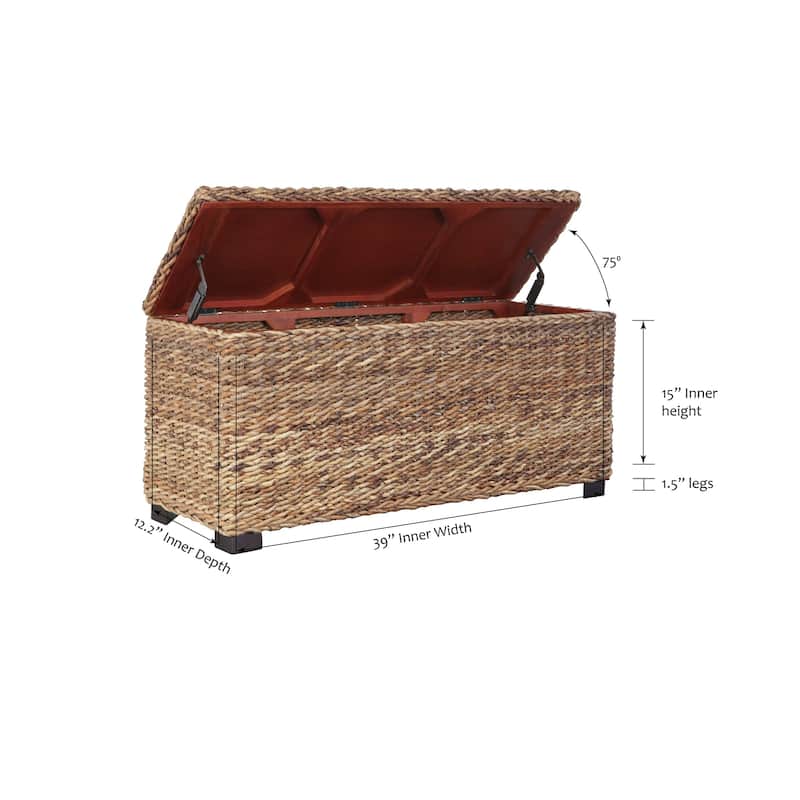 Caswell Woven Banana Leaf Storage Trunk
