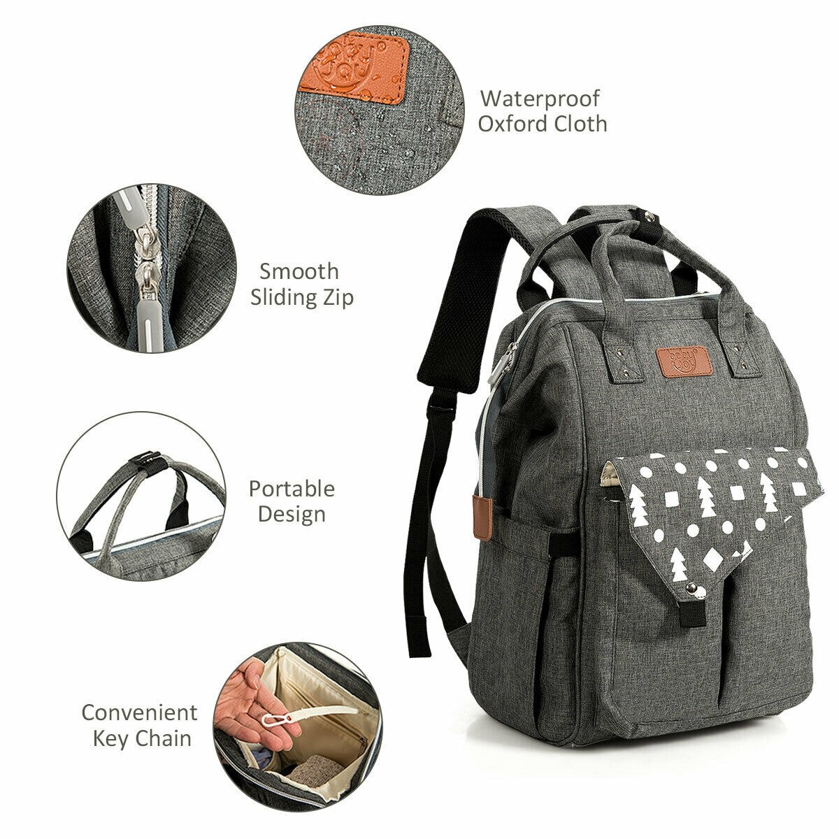 Shop Gymax Diaper Bag Waterproof Baby Nappy Backpack W Usb Charging Port On Sale Overstock 30694962
