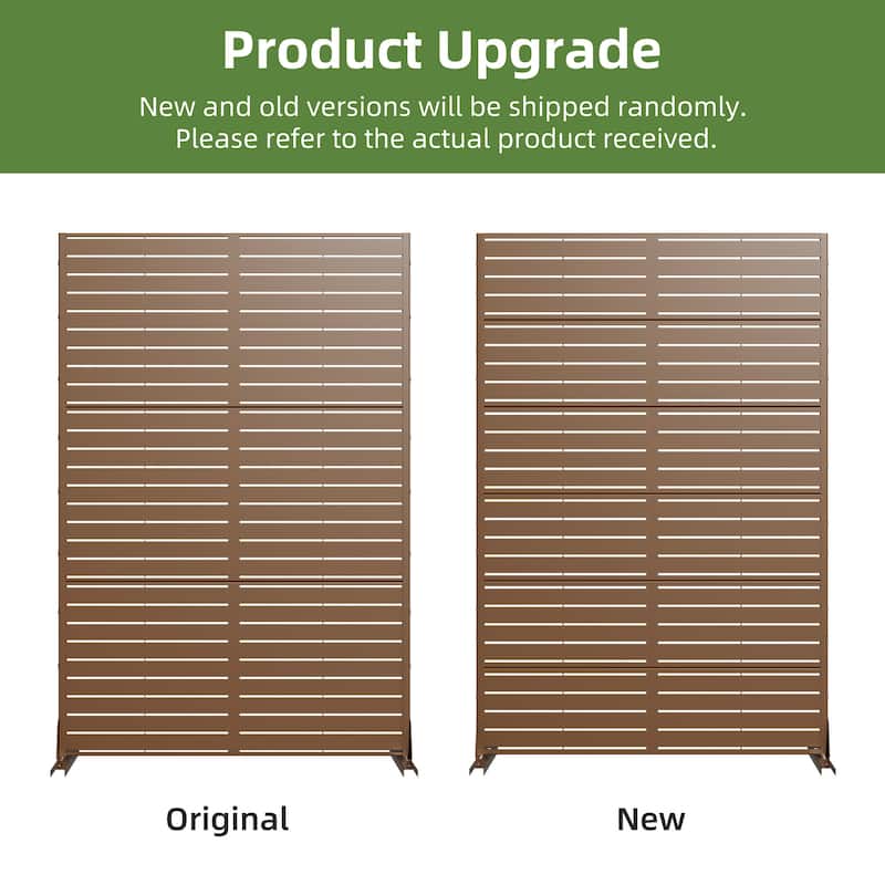 72in Dovelina Outdoor Freestanding Metal Privacy Screen Decorative Garden Fence