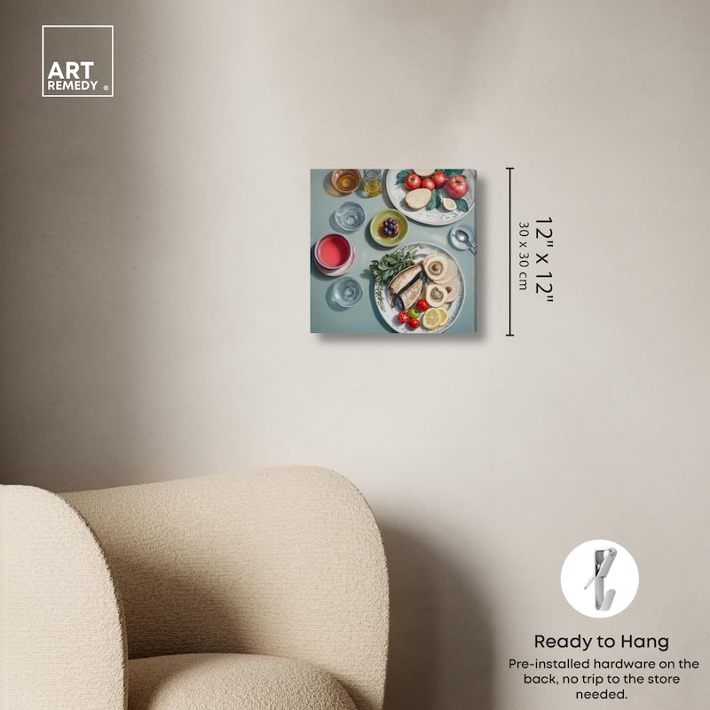 Sea Feast Canvas by Art Remedy, Gallery Wrapped