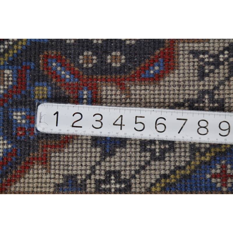 Geometric Kazak Runner Rug Hand-Knotted Wool Carpet - 2'7"x 9'11"