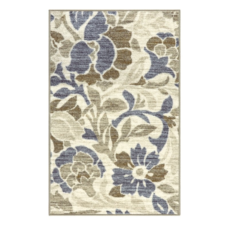 Superior Roselyn Traditional Oversized Floral Scroll Non-Slip Area Rug