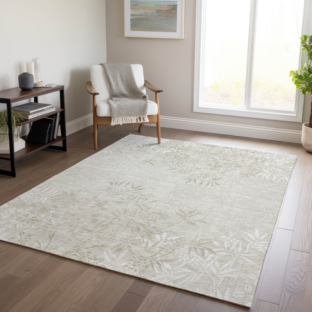 Machine Washable Indoor/ Outdoor Chantille Modern Garden Rug
