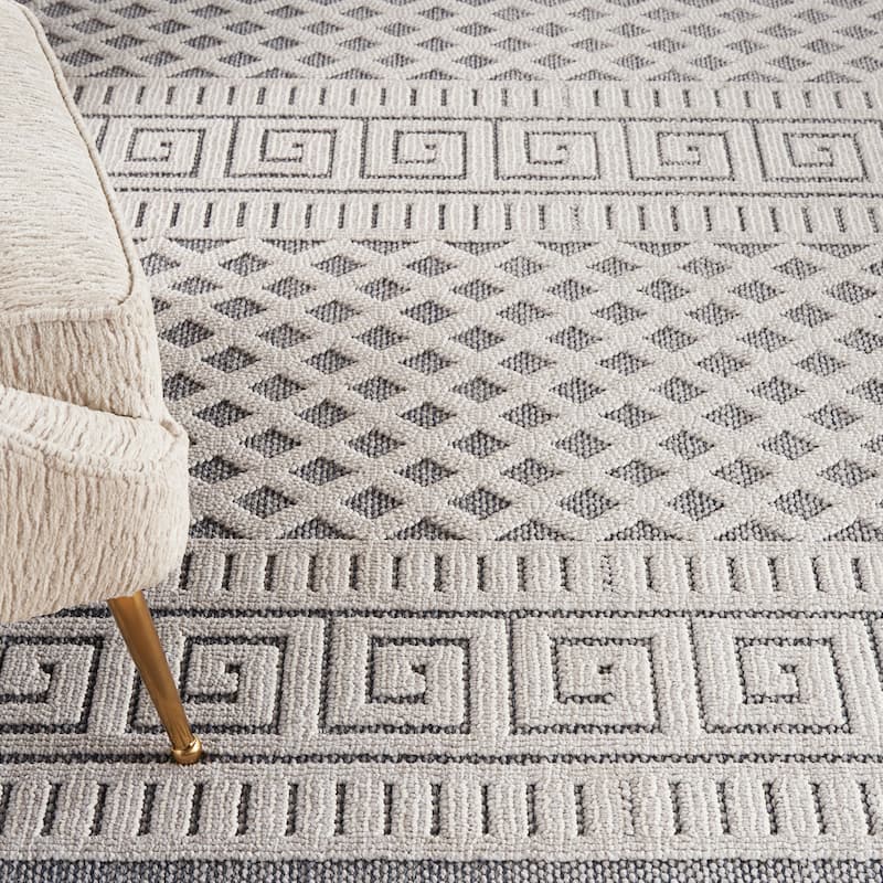 Nourison Elwood Contemporary Greek Key Lattice Geometric Area Rug
