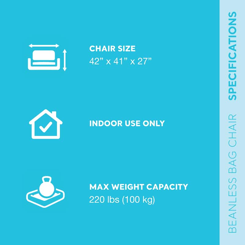 Intex Inflatable Beanless Bag Chair, Portable Blowup Lounge Seating, 6 Pack Gray - 5.5