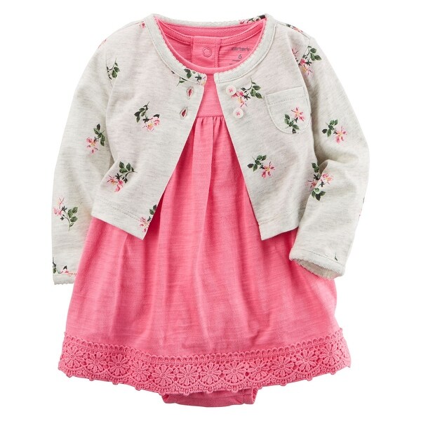 baby girl dress and cardigan set