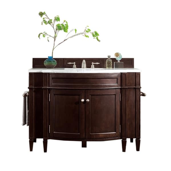 slide 2 of 9, Brittany 46" Single Vanity, Burnished Mahogany