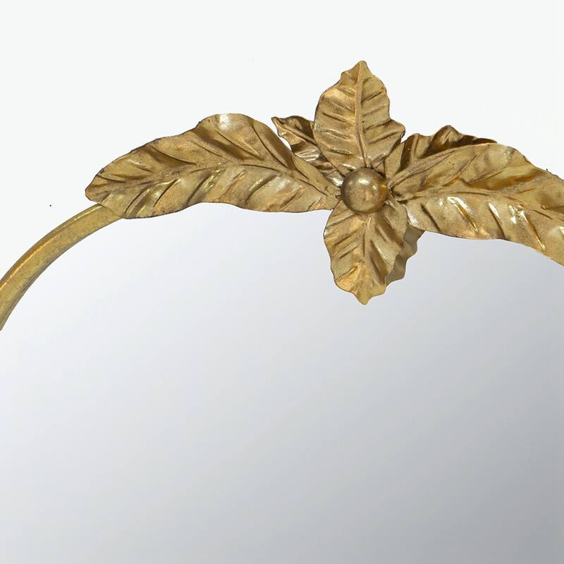 24" x 36" Arched Wall Mirror with Gold Metal Frame