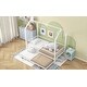 preview thumbnail 6 of 32, Contemporary Mordern Design Twin Size House Platform Bed,Solid Metal Bed with Trundle,Semi-Enclosed Fence