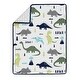 preview thumbnail 3 of 4, Sweet Jojo Designs Blue and Green Mod Dino Modern Dinosaur Collection 4-piece Bumperless Crib Bedding Set