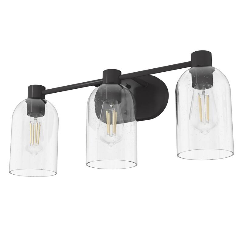 Hunter Lochemeade 3-Light Vanity Wall Light, Damp-rated - Bathroom, Laundry - Modern Farmhouse, Contemporary, Industrial