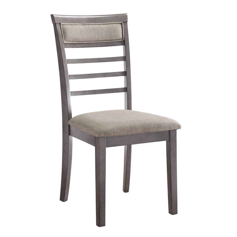 5pc Dining Set Table and 4 Side Chairs Set Fabric Upholstery Wooden Furniture Kitchen Dining Set