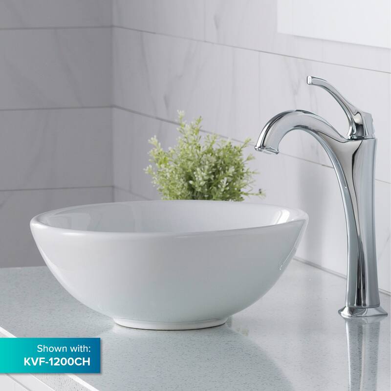 Kraus Elavo 13-27/40" Vitreous China Vessel Bathroom Sink
