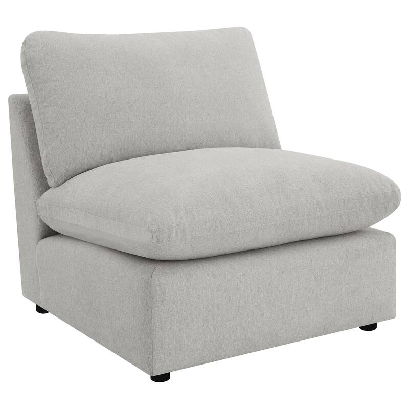 Collins Upholstered Armless Chair - Gray