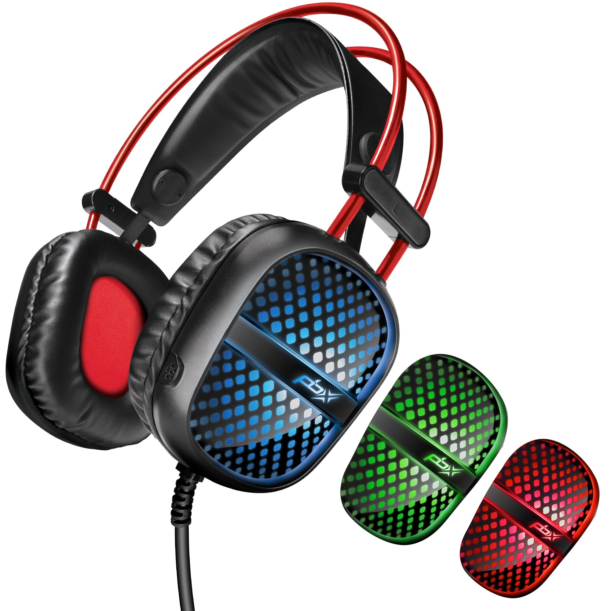 Pbx Pulse 7 Elite Comfort Gaming Headset Over Ear Led Headphones With Mic Overstock 31693510