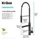 preview thumbnail 106 of 122, Kraus Artec 2-Function Commercial Pulldown Pot Filler Kitchen Faucet