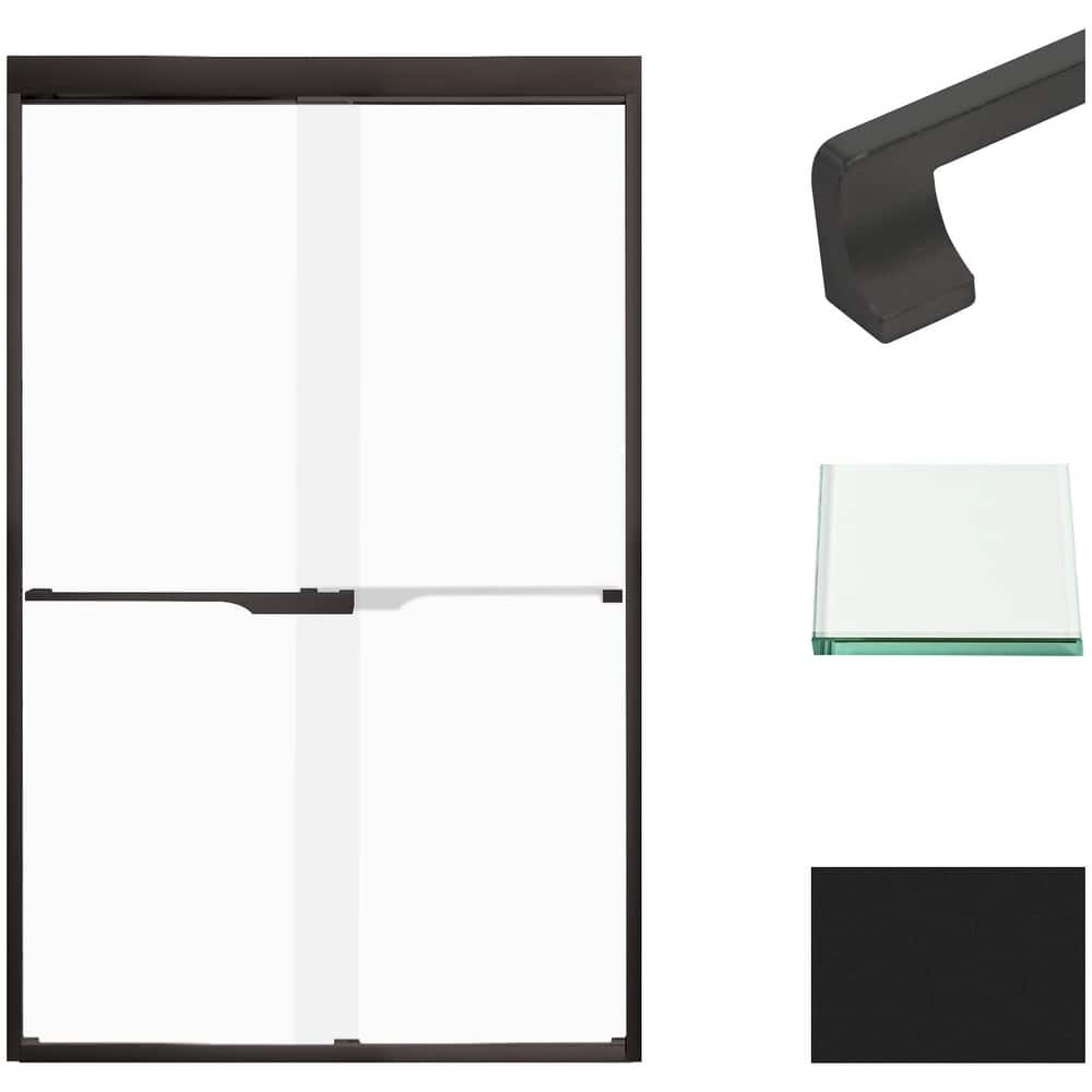 Transolid FBPT487608F-J 76" High x 47" Wide Bypass Frameless Shower