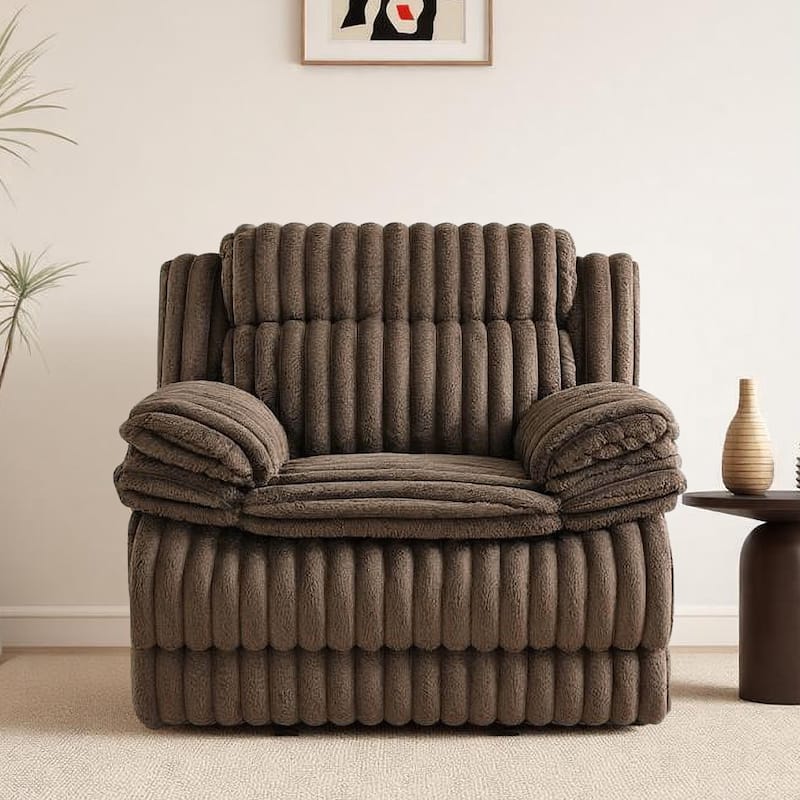 Roundhill Furniture Ardello Manual Recliner with Wide-Wale Corduroy Upholstery