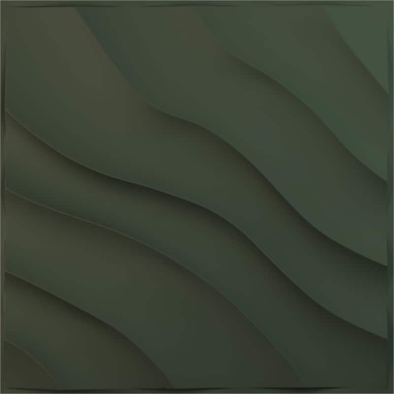 19 5/8"W x 19 5/8"H Modern Wave EnduraWall Decorative 3D Wall Panel