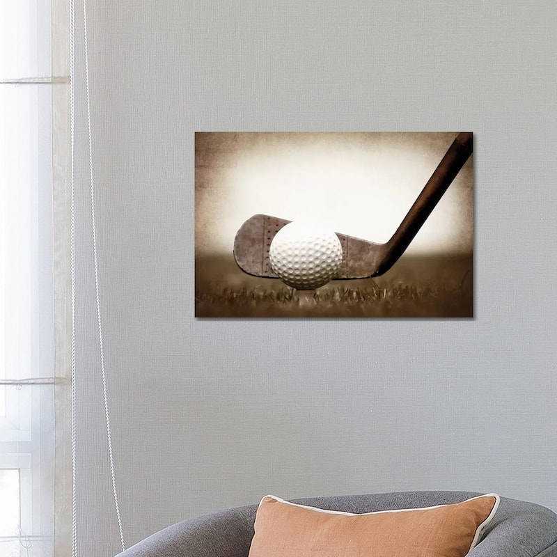 iCanvas "Golf Iron Vintage Grass" by Saint and Sailor Studios Canvas Print - 18x26x1.5